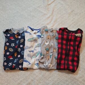 4 Pack Carter's Kids Pajama Set - Navy, Blue, Gray, Red